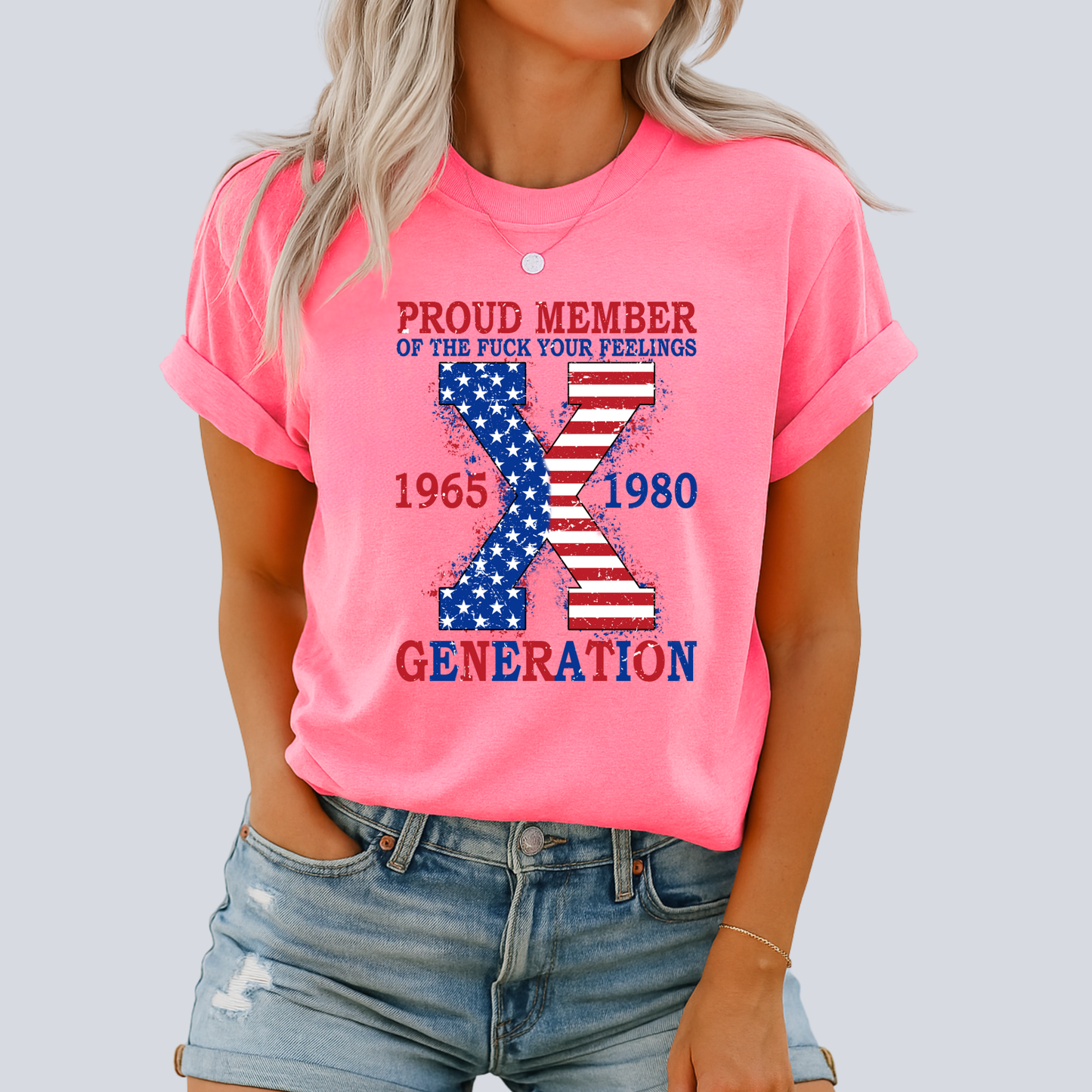Generation X Patriotic Graphic T-Shirt – 1965–1980 Design