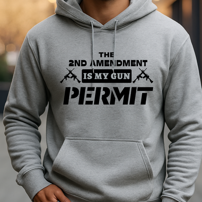 Gray hoodie for men – pro-gun rights patriotic sweatshirt