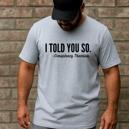 Gray shirt with bold statement graphic for men