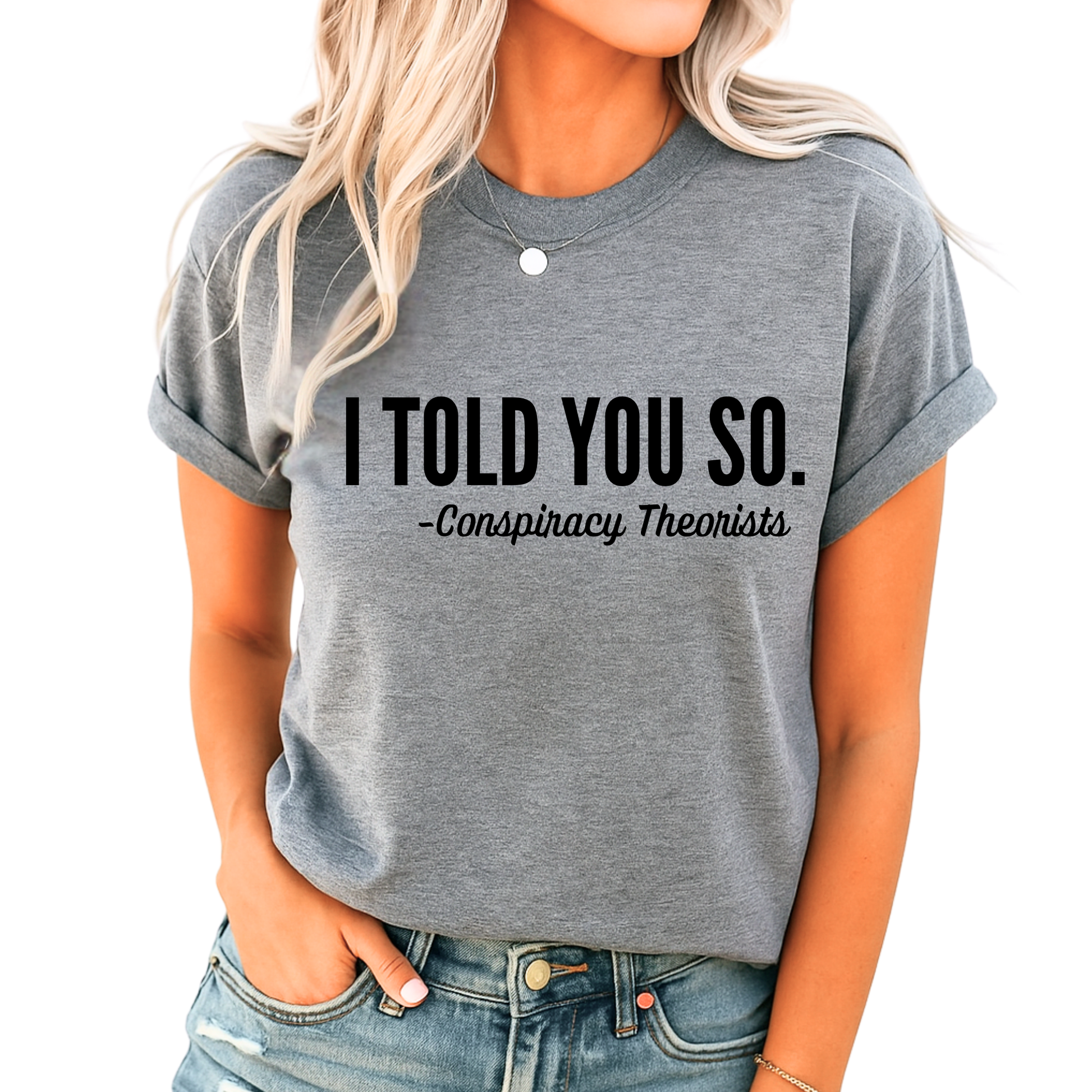 Heather gray soft tee with funny slogan
