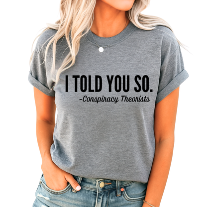Heather gray soft tee with funny slogan