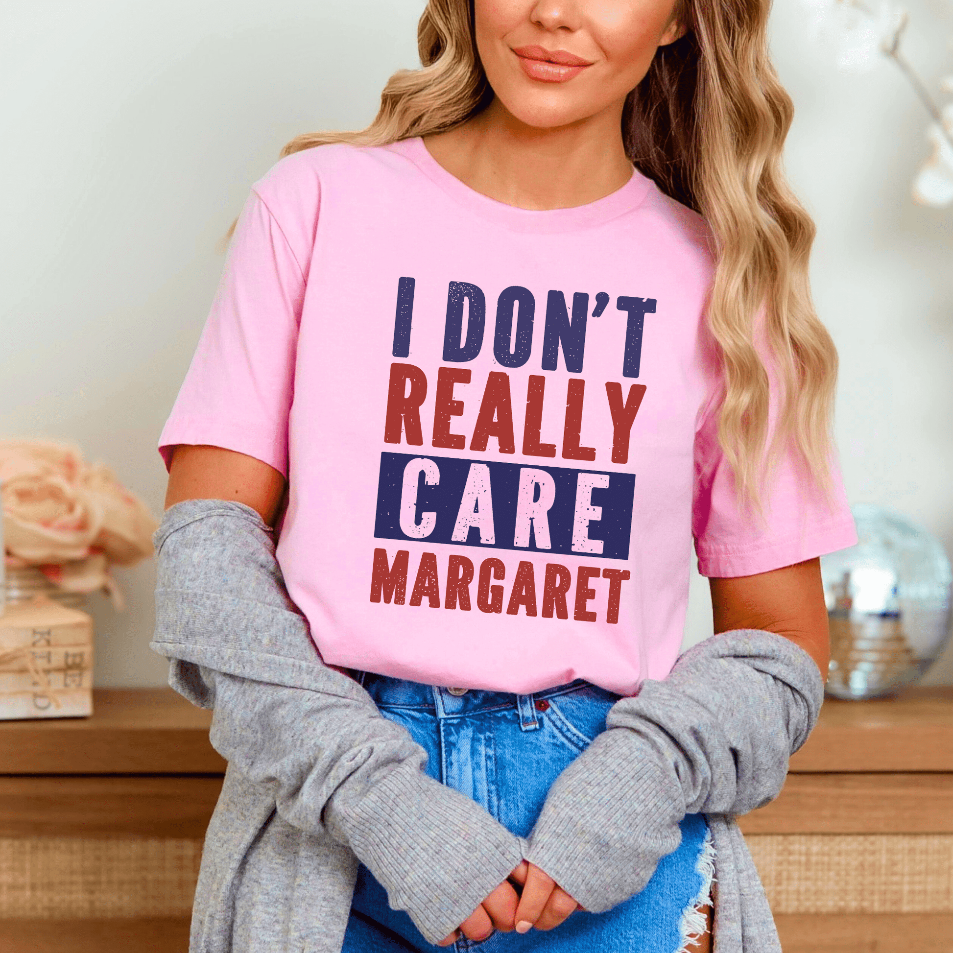 I Don't Really Care Margaret T-Shirt - The Right Side PrintsI Don't Really Care Margaret T-ShirtT-shirtLight PinkSmall