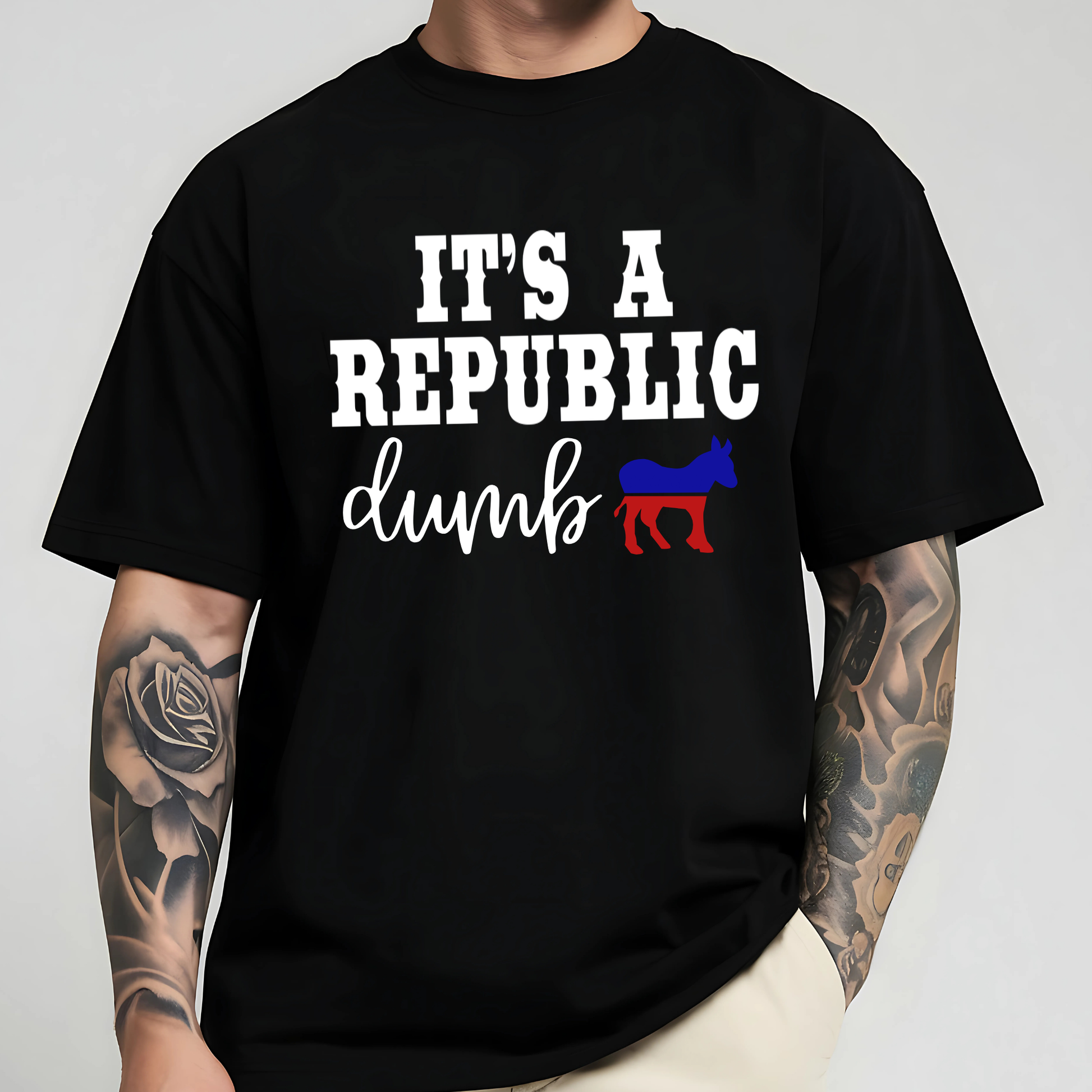 Men’s black patriotic shirt with conservative quote