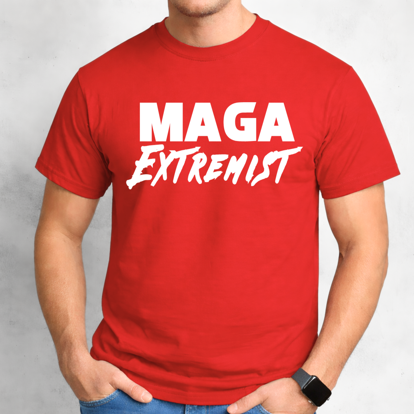 Men’s red MAGA Extremist t-shirt front view