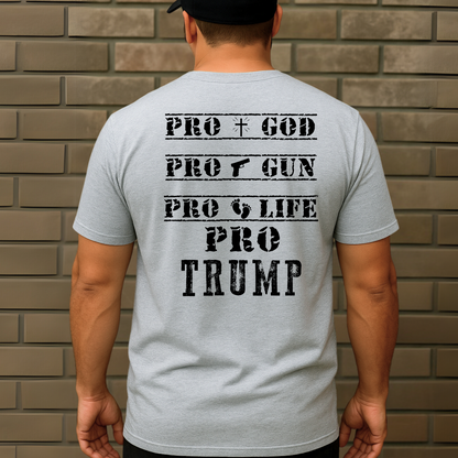 Men’s short sleeve pro-values T-shirt with USA flag graphic