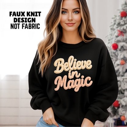 Green sweatshirt with a reindeer design and 'Merry Christmas' text on a light gray background.