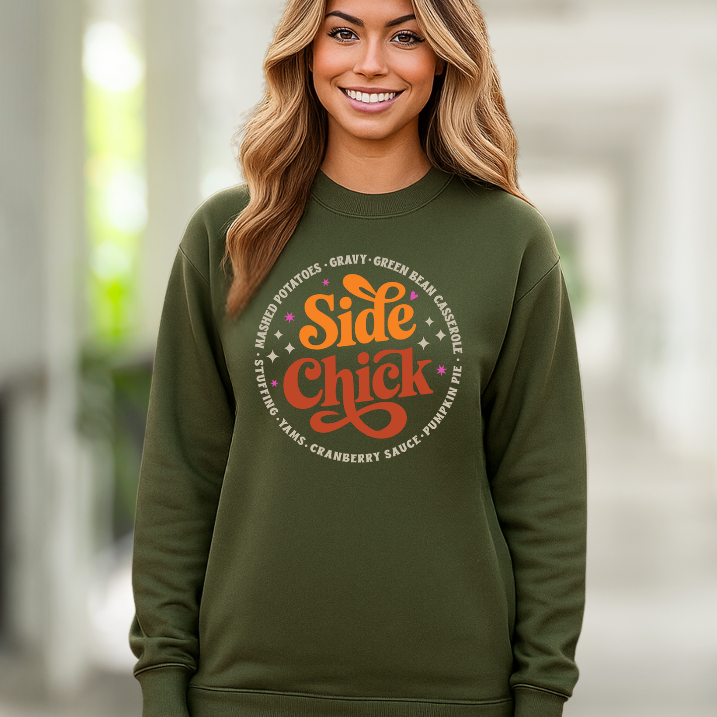 Green Side Chick Holiday Crewneck