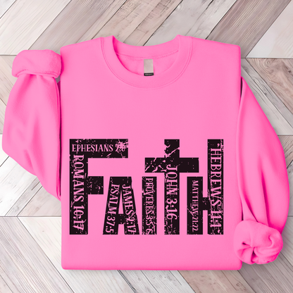 Bright Pink Christian Apparel with Bible Verse Design | Religious Sweatshirt for Men & Women