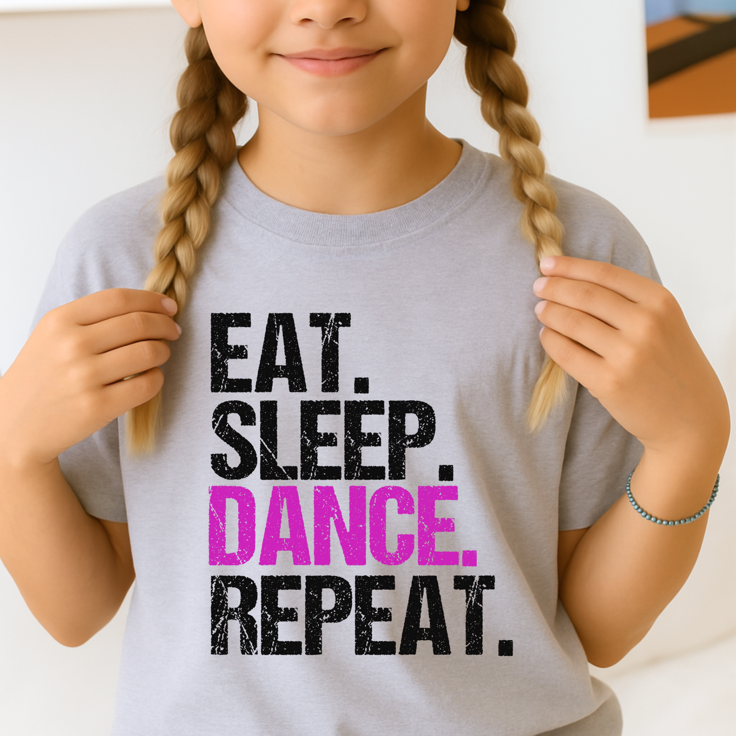 Eat Sleep Dance Repeat Youth Shirt – Girls Dance T-Shirt or Sweatshirt