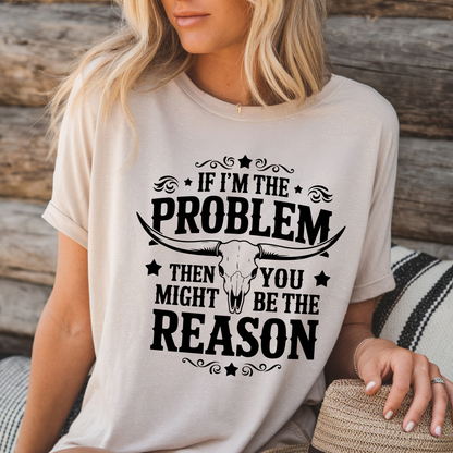 Sand/neutral shirt – cozy cow skull tee styled outdoors