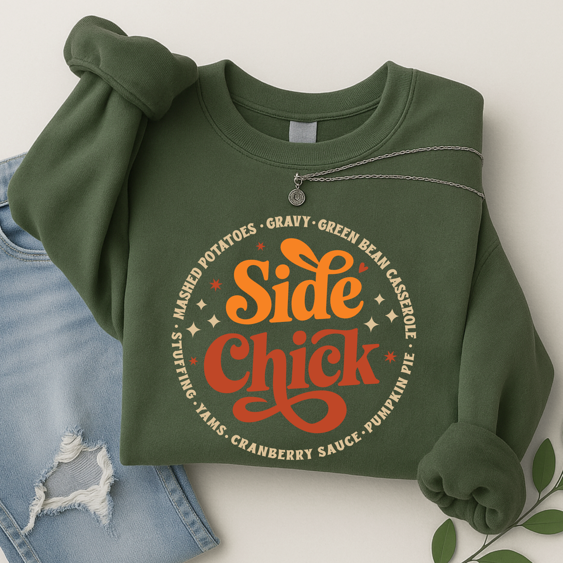 Green Side Chick Holiday Crewneck
