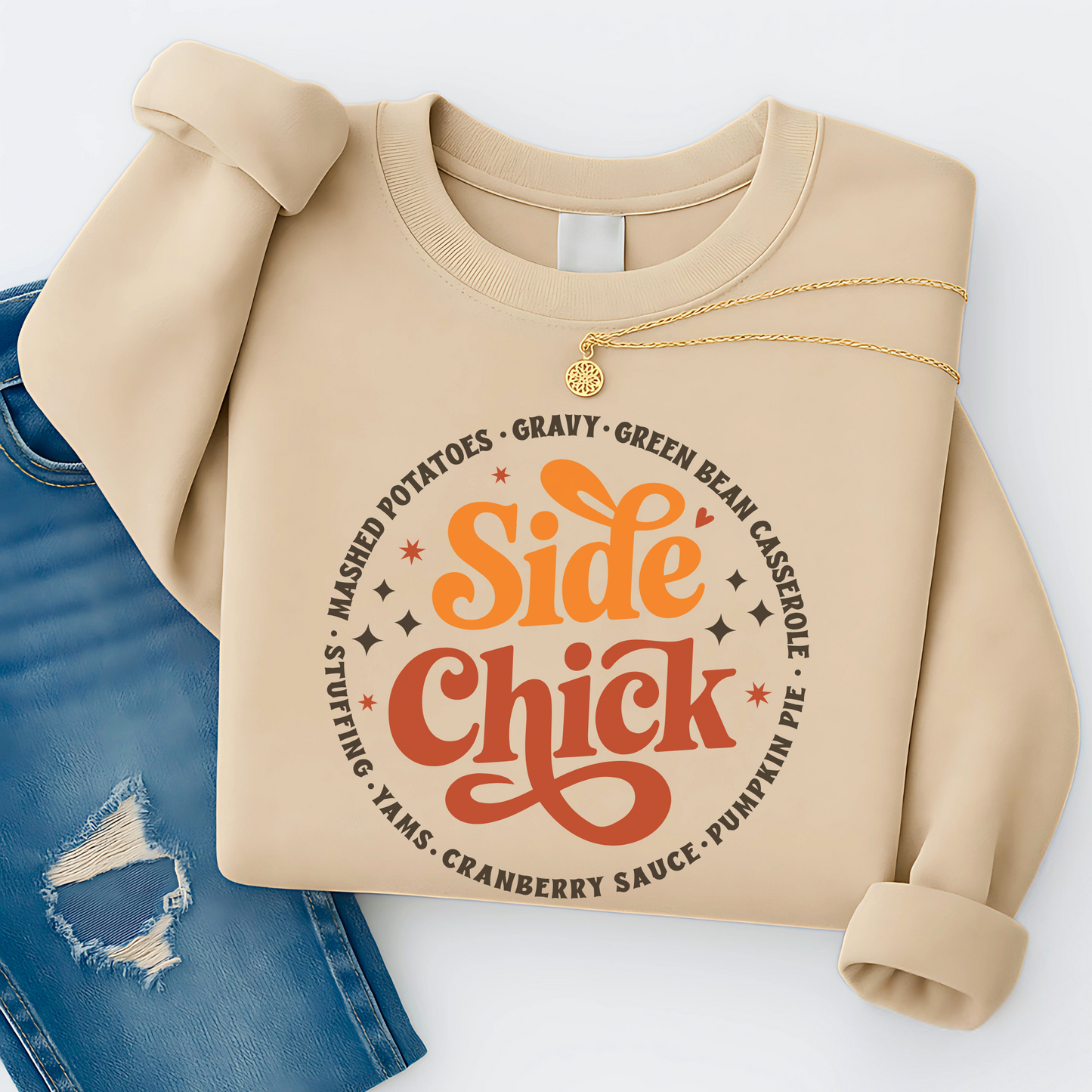 Sand Thanksgiving Graphic Sweatshirt