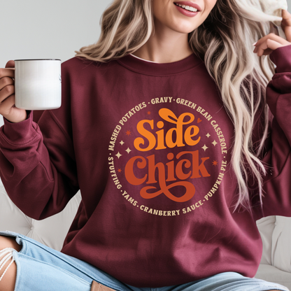 Maroon Fall Side Chick Sweatshirt