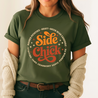 Green unisex Thanksgiving humor graphic tee