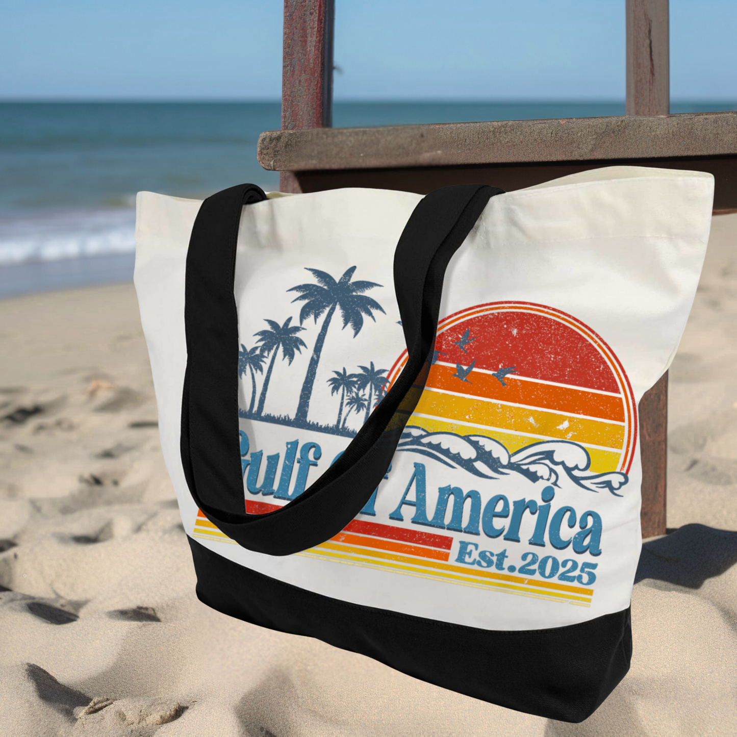 Summer 2025 conservative beach tote bag
