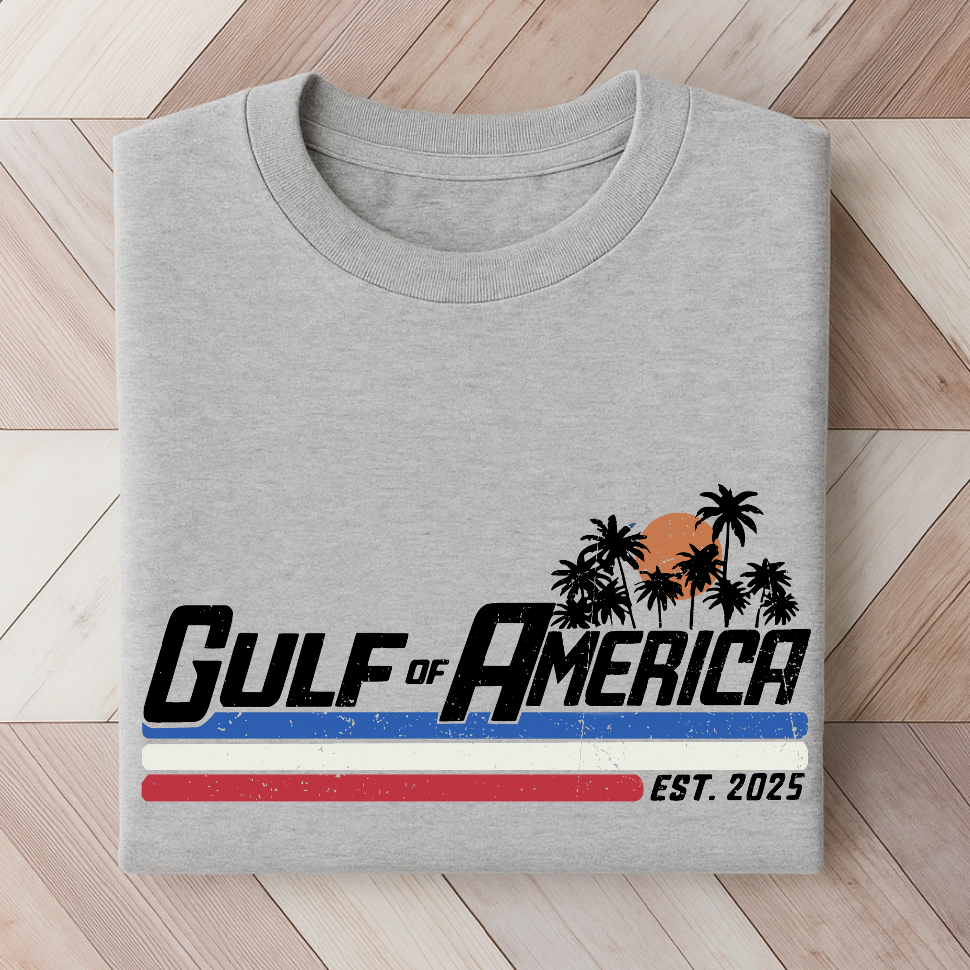 Summer 2025 patriotic shirt with tropical print