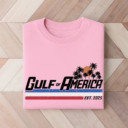 Summer 2025 patriotic shirt with tropical pink