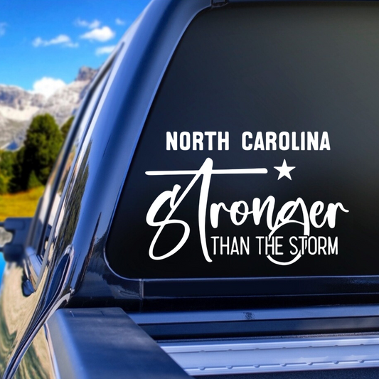North Carolina - Stronger than the storm decal