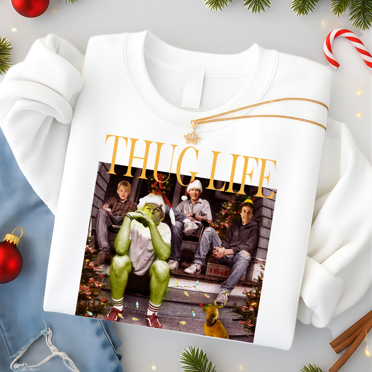 Thug Life Christmas Graphic Tee or Sweatshirt – Limited Release