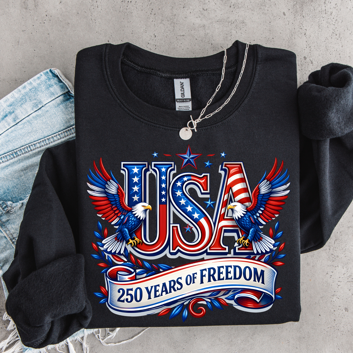 USA 250 Years of Freedom Patriotic Shirt