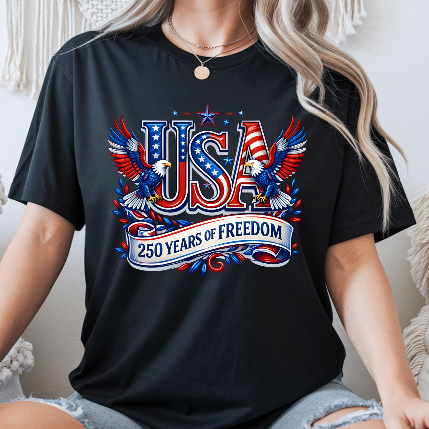 USA 250 Years of Freedom Patriotic Shirt