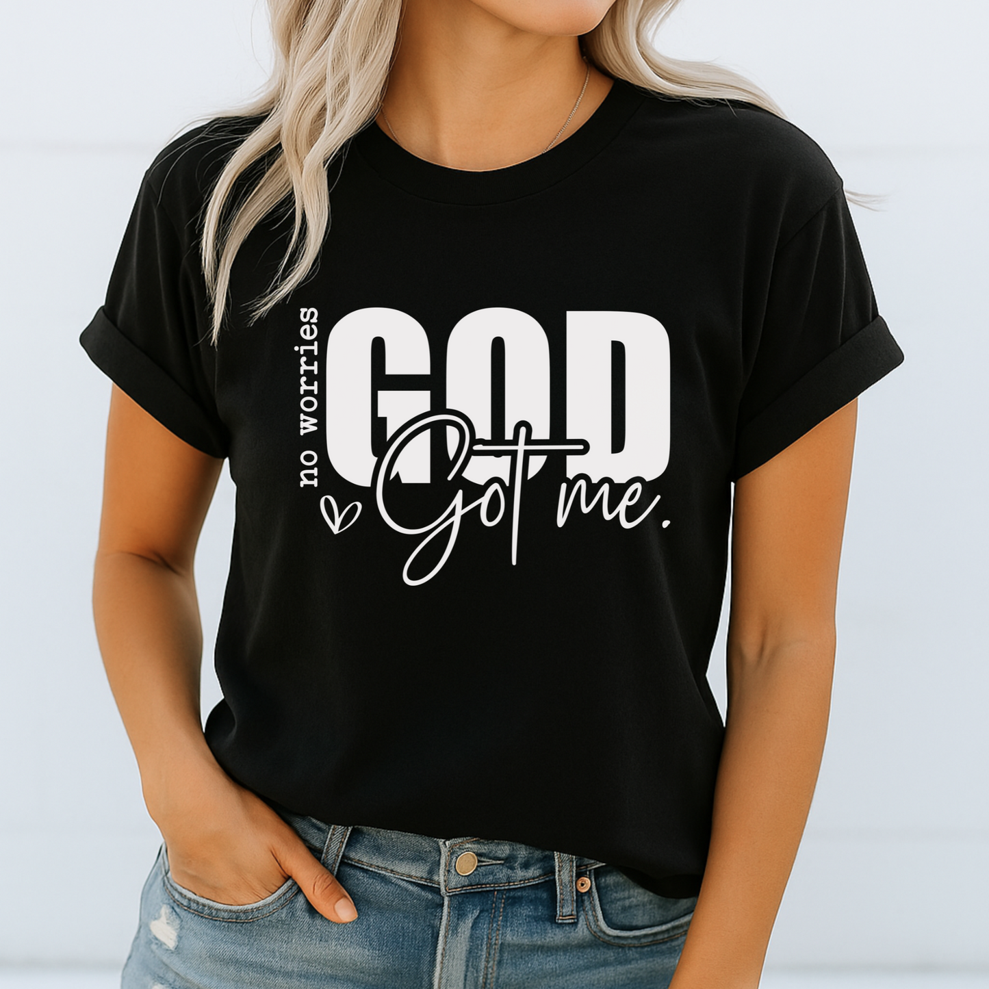 Unisex graphic T-shirt with bold text – Black