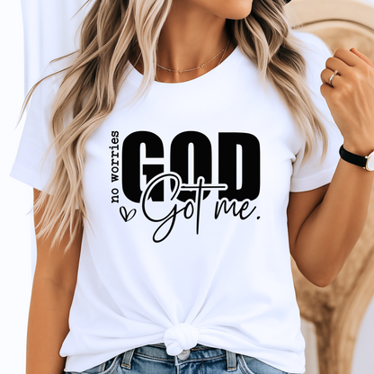 White God Got Me unisex T-shirt with rolled sleeves