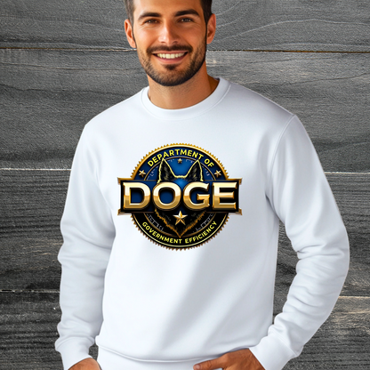 Unisex 'DOGE Dept of Government Efficiency' Graphic Sweatshirt– Political Humor Sweatshirt