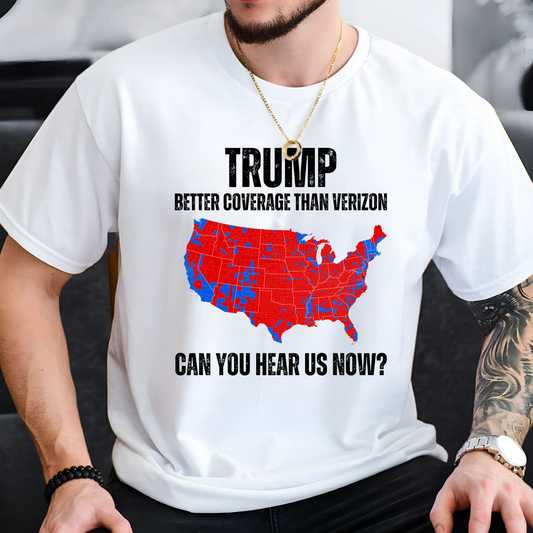 Trump 2024 Shirt – Better Coverage Than Verizon – Conservative Political T-Shirt for Men