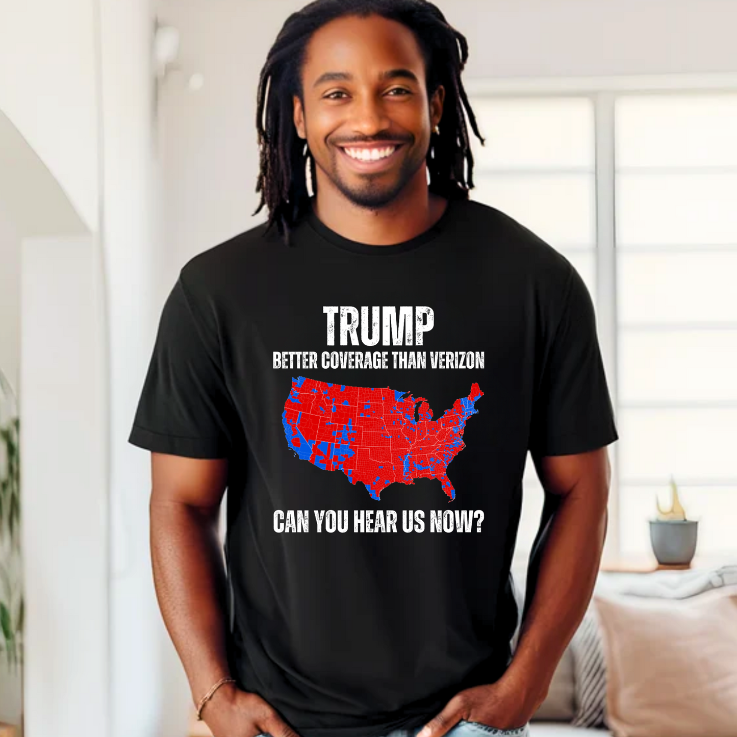 Trump 2024 Shirt – Better Coverage Than Verizon – Conservative Political T-Shirt for Men