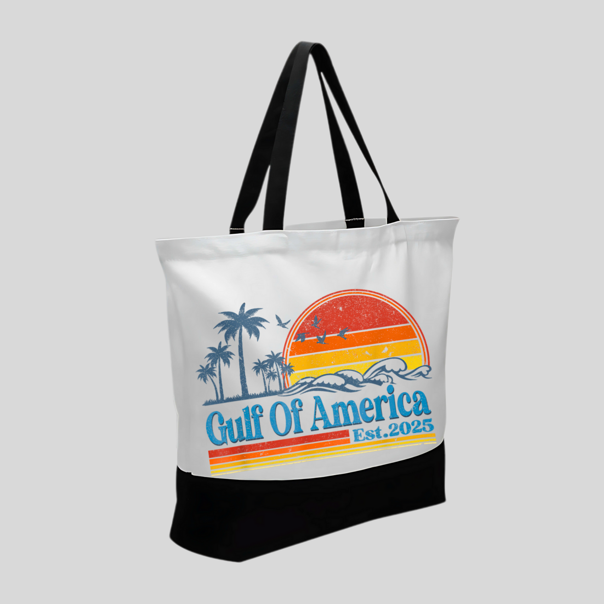Vintage USA-style tote bag with Est. 2025 graphic
