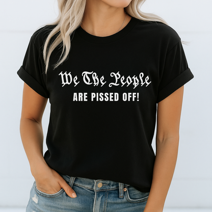 Black We The People graphic t-shirt for conservative women
