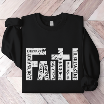 Black Christian Apparel with Bible Verse Design | Religious Sweatshirt for Men & Women