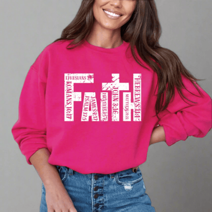 Dark Pink  Christian Apparel with Bible Verse Design | Religious Sweatshirt for Men & Women