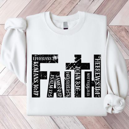 White Christian Apparel with Bible Verse Design | Religious Sweatshirt for Men & Women