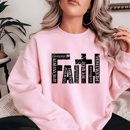 Light Pink Christian Apparel with Bible Verse Design | Religious Sweatshirt for Men & Women