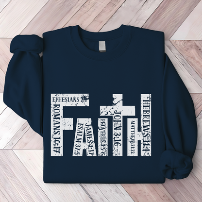 Navy Christian Apparel with Bible Verse Design | Religious Sweatshirt for Men & Women