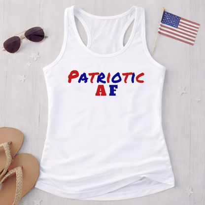 Patriotic AF Women's Racerback Tank Top