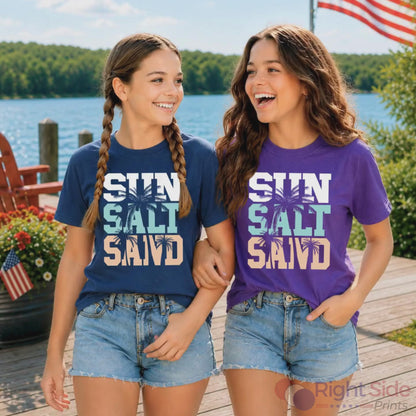 Girls Sun Salt Sand Shirt | Youth Beach Vacation Tee