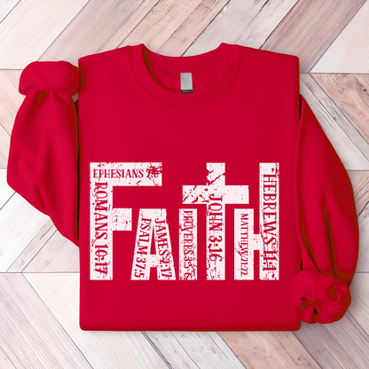 Red Christian Apparel with Bible Verse Design | Religious Sweatshirt for Men & Women