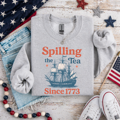 Spilling the Tea Since 1773 Women's Patriotic Shirt