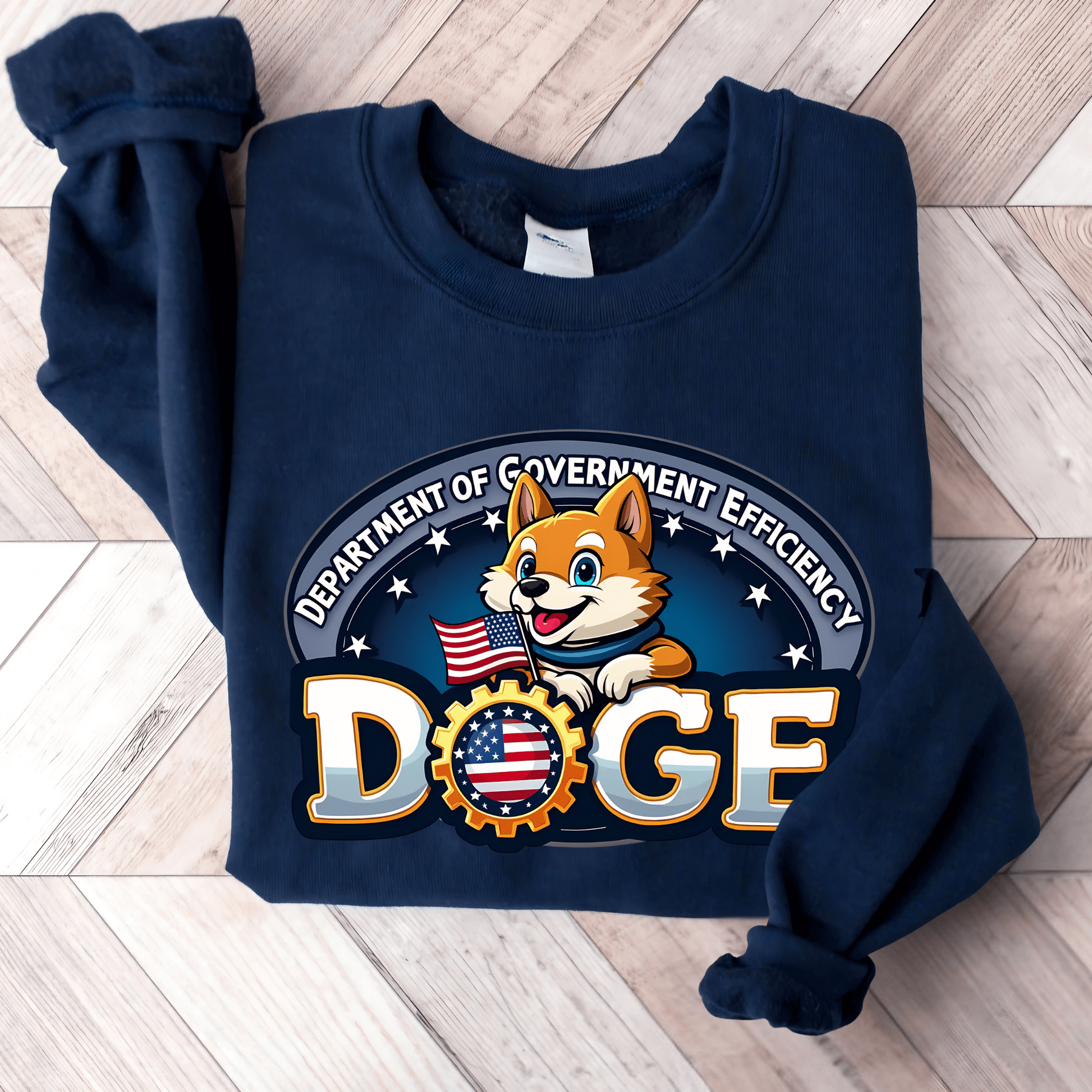 DOGE Sweatshirt - The Right Side PrintsDOGE SweatshirtT-shirtNavySmall