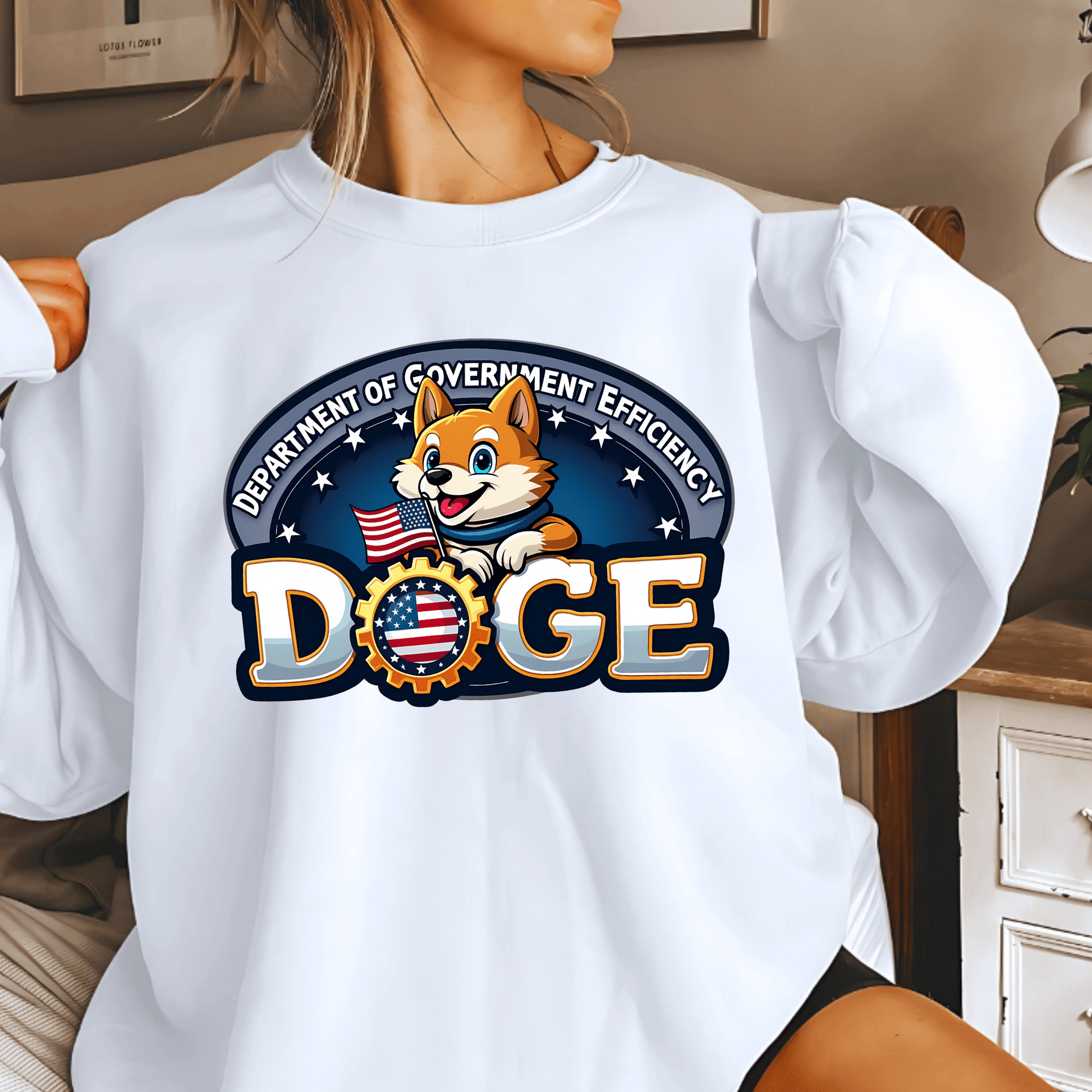 DOGE Sweatshirt - The Right Side PrintsDOGE SweatshirtT-shirtWhiteSmall