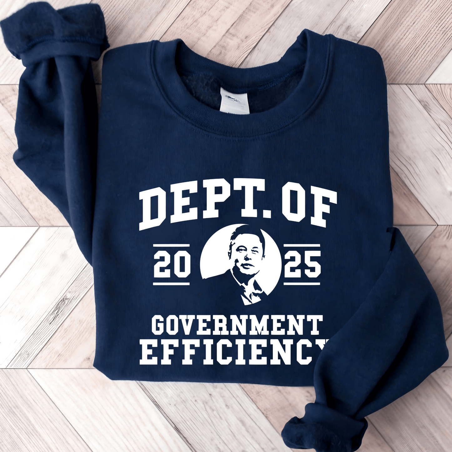 Unisex Dept of Government Efficiency Sweatshirt - The Right Side PrintsUnisex Dept of Government Efficiency SweatshirtUnisex SweatshirtNavySmall