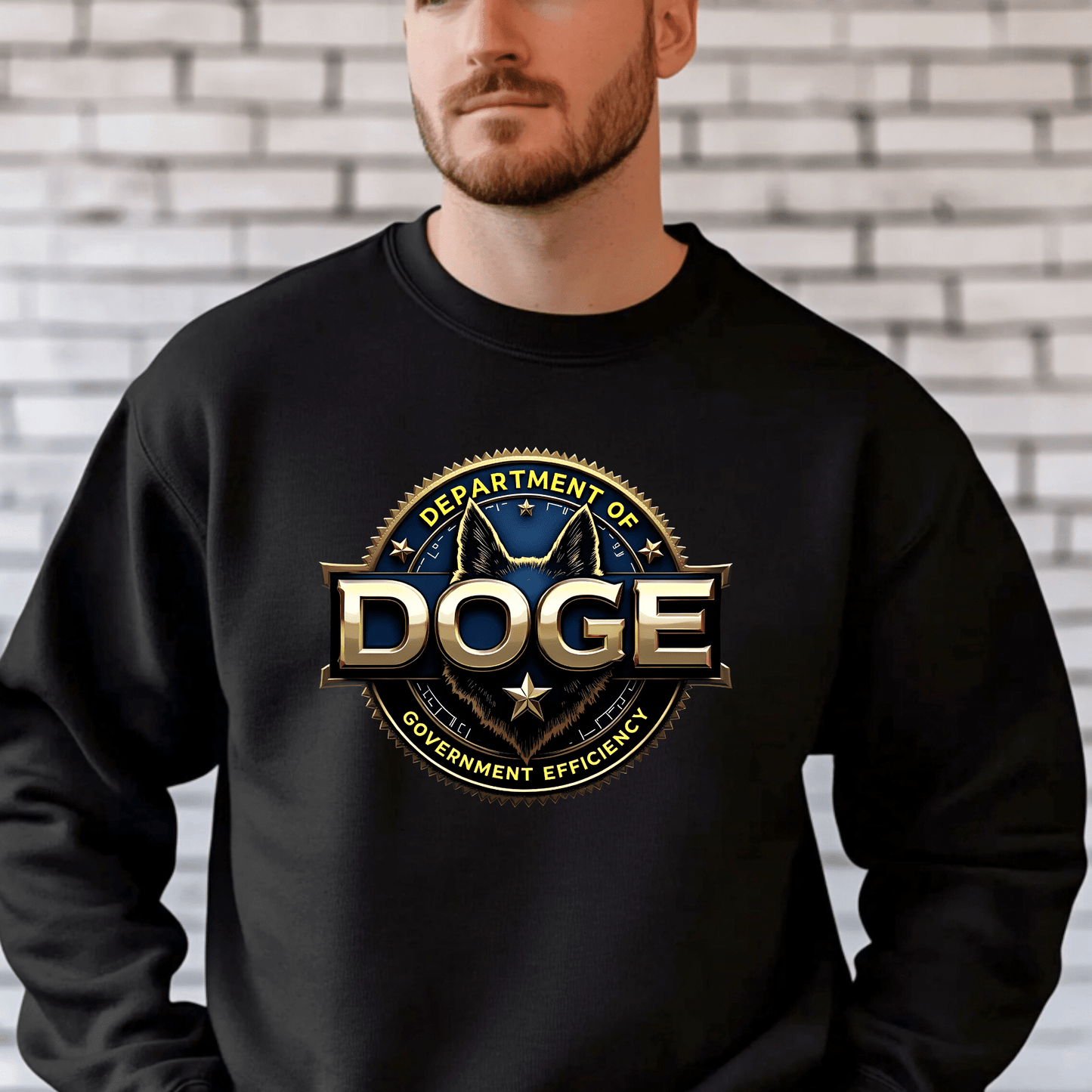 Unisex 'DOGE Dept of Government Efficiency' Graphic Sweatshirt– Political Humor Sweatshirt - The Right Side PrintsUnisex 'DOGE Dept of Government Efficiency' Graphic Sweatshirt– Political Humor SweatshirtUnisex SweatshirtDark PinkSmall