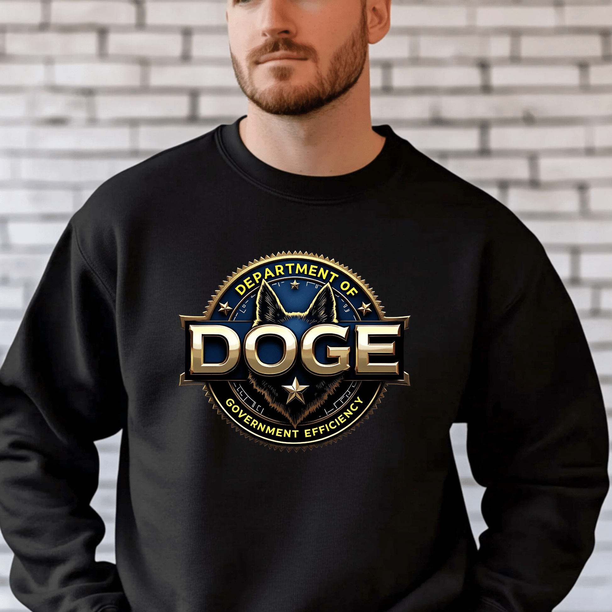 Unisex 'DOGE Dept of Government Efficiency' Graphic Sweatshirt– Political Humor Sweatshirt - The Right Side PrintsUnisex 'DOGE Dept of Government Efficiency' Graphic Sweatshirt– Political Humor SweatshirtUnisex SweatshirtDark PinkSmall