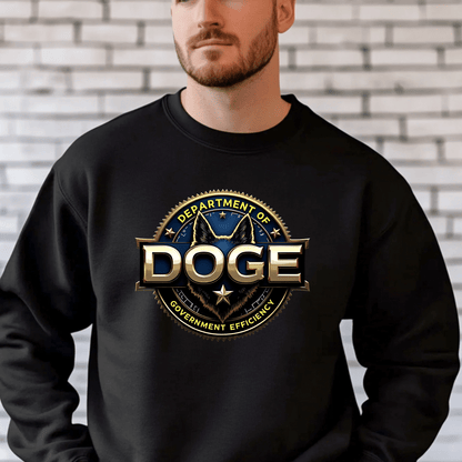 Unisex 'DOGE Dept of Government Efficiency' Graphic Sweatshirt– Political Humor Sweatshirt - The Right Side PrintsUnisex 'DOGE Dept of Government Efficiency' Graphic Sweatshirt– Political Humor SweatshirtUnisex SweatshirtDark PinkSmall