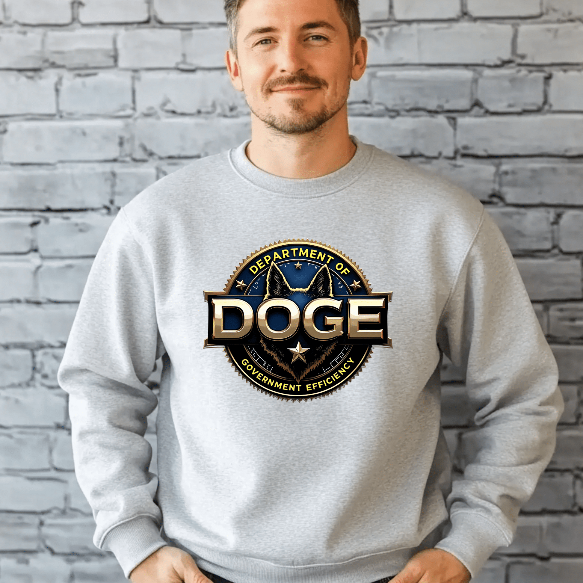 Unisex 'DOGE Dept of Government Efficiency' Graphic Sweatshirt– Political Humor Sweatshirt - The Right Side PrintsUnisex 'DOGE Dept of Government Efficiency' Graphic Sweatshirt– Political Humor SweatshirtUnisex SweatshirtSports GraySmall