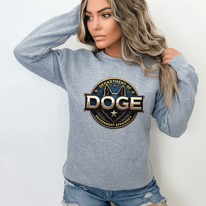Unisex 'DOGE Dept of Government Efficiency' Graphic Sweatshirt– Political Humor Sweatshirt - The Right Side PrintsUnisex 'DOGE Dept of Government Efficiency' Graphic Sweatshirt– Political Humor SweatshirtUnisex SweatshirtBlackSmall