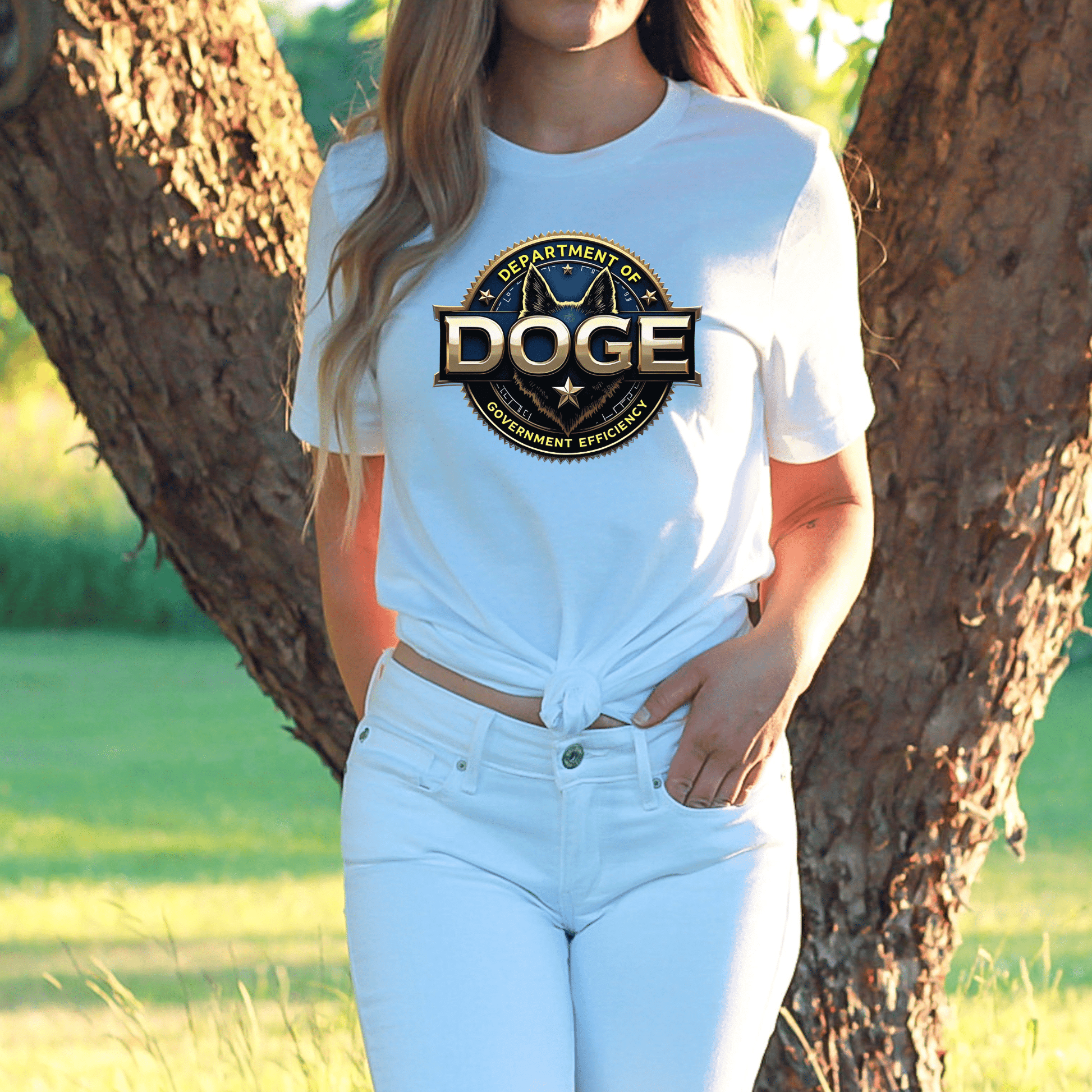 Unisex 'DOGE Dept of Government Efficiency' Graphic T-Shirt – Political Humor Tee - The Right Side PrintsUnisex 'DOGE Dept of Government Efficiency' Graphic T-Shirt – Political Humor TeeT-shirtWhiteSmall